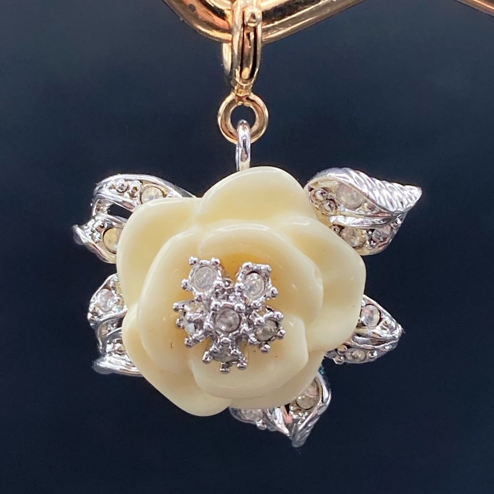 Vintage Nolan Miller Signed No Regret Rose Charm/Pendant